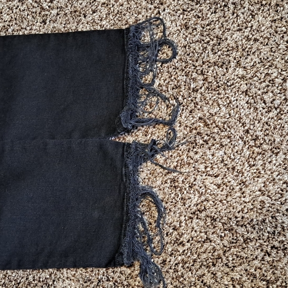 Diesel Ladies Black Distress Jeans W26-L32 Regular straight Regular waist - Picture 7 of 8